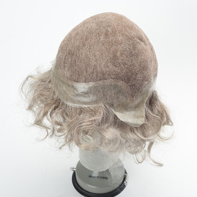 FC-L : French Lace with PU Perimeter Full Cap Human Hair Wig